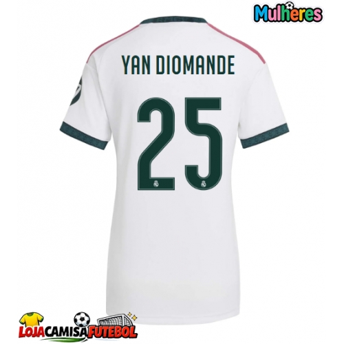 Camisa de Futebol Real Madrid Yan Diomande #25 Equipamento Principal Mulheres 2026-27 Manga Curta